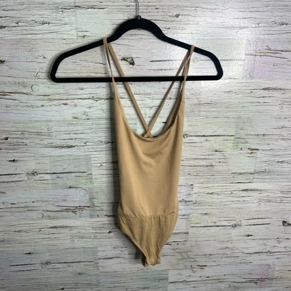 Superdown tan brown bodysuit size small